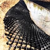 Expansion Mud Control Grid, Permeable Pavers for Driveways, HDPE Soil Gravel Stabilizer for Hillside Erosion Control, 2 4 6 8 10m Honeycomb Gravel Grid (Color : H10cm, Size : 4x4m(13.1x13.1ft))