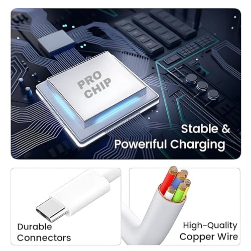 Image of C to C Fast Charging Cable, Power Delivery PD Charger Cord with Data Sync, Strong Brown Braided Cable for Samsung, OnePlus, lPad, MacBook & Type C Devices (Free Cable Protector)