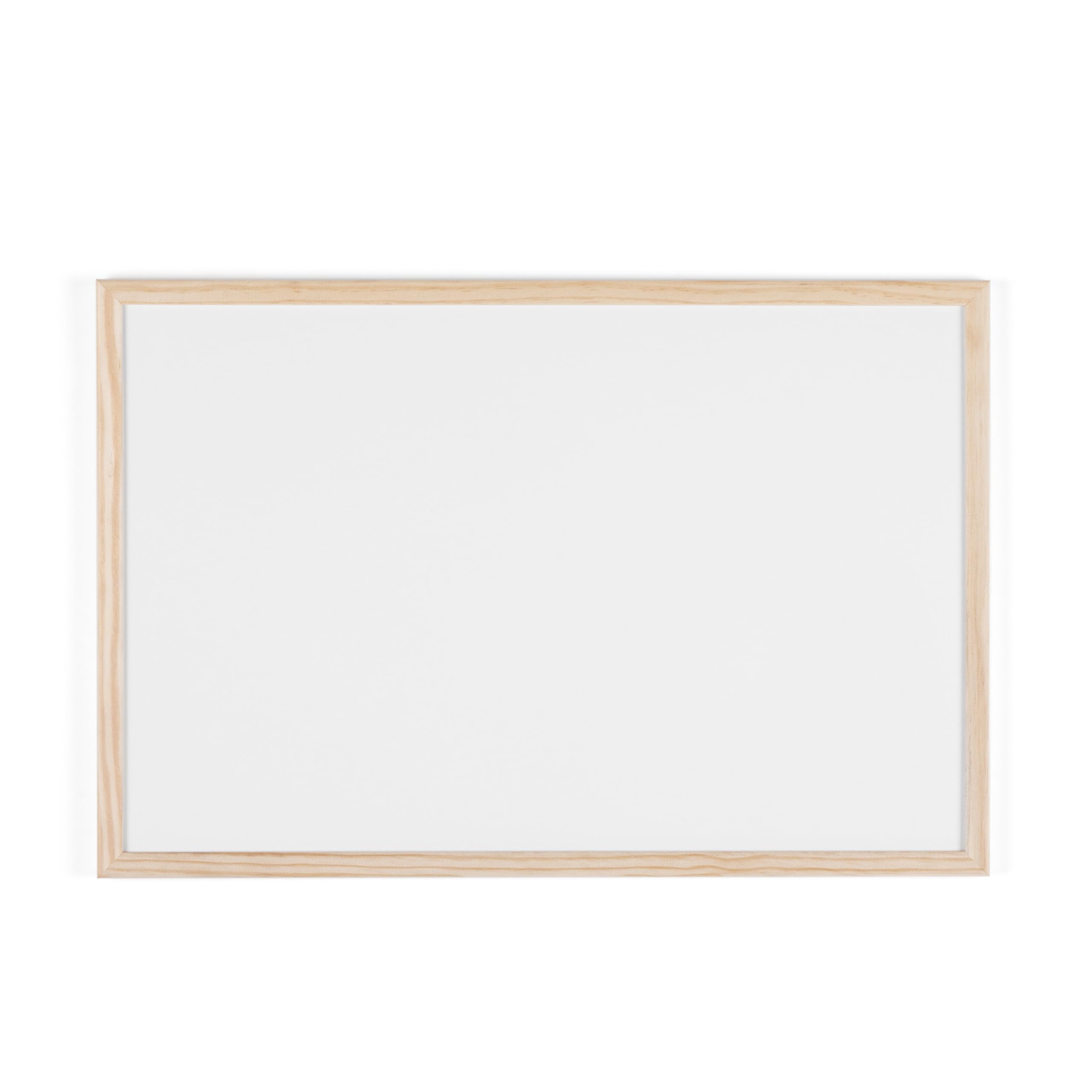 Bi-Joy Lavagna Magnetica Bianca, Superficie in Acciaio Smaltato cancellabile a secco, con Cornice in Legno di Pino (60 x 40 cm)