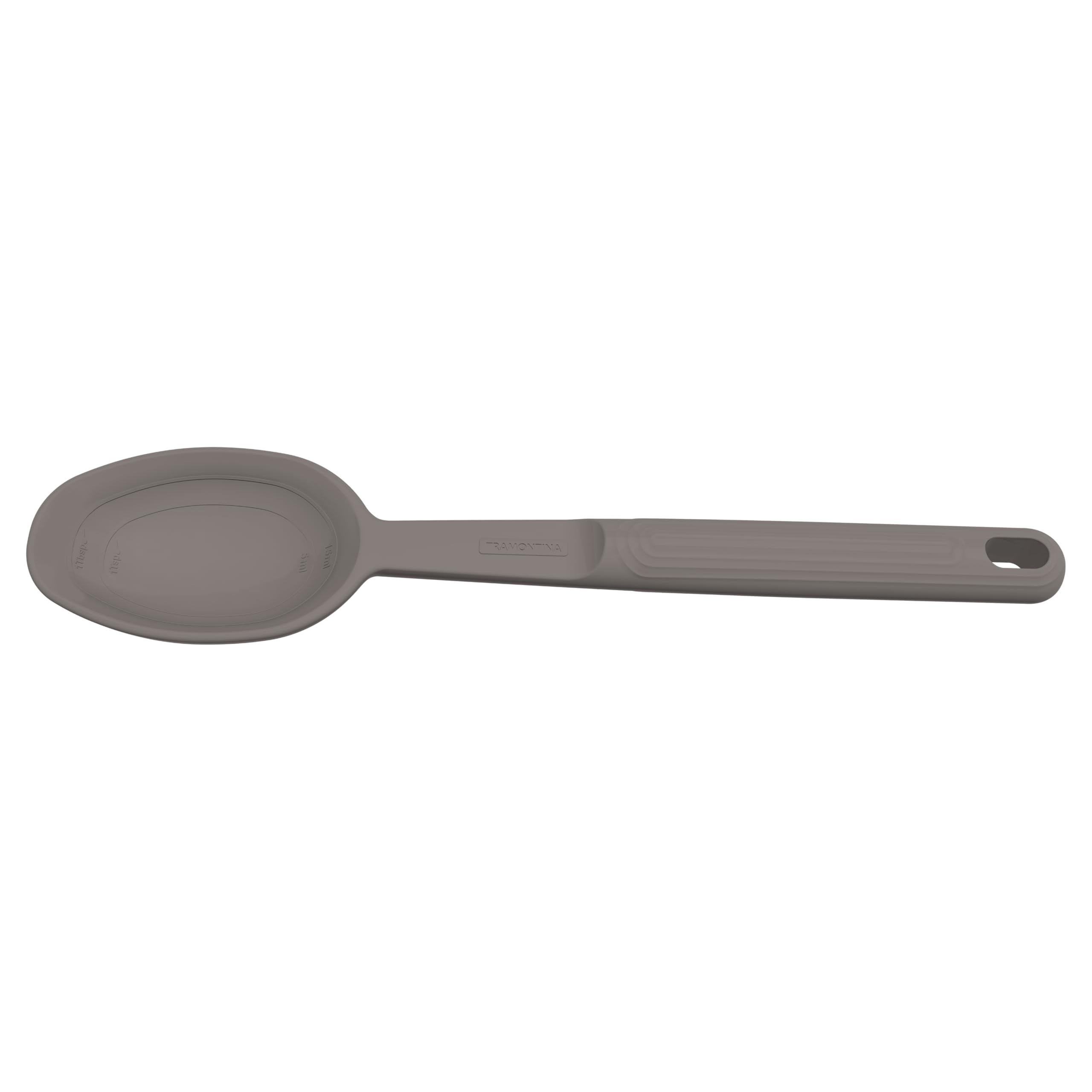 Tramontina SOFTTA Servierlöffel, integrierte Skala, Silikon, hitzebeständig, spülmaschinenfest, ideal für beschichtetes Kochgeschirr, Küchenlöffel, Kochlöffel, ergonomischer Griff