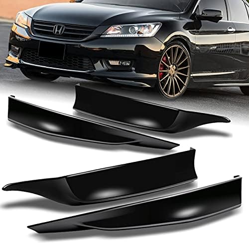 Q1-Tech Reborde de parachoques delantero trasero compatible con Honda Accord 4-DOORSedan 2013-2015, alerón de labios delantero Air Chin Body