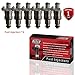 MACAX Set of 6 Fuel Injectors 53030778AB FJ682 Replacement Compatible with Jeep Grand Cherokee TJ Wrangler 1996 1997 1998 4.0L L6 VIN:S - Replaces 812-11128 RL030778AB