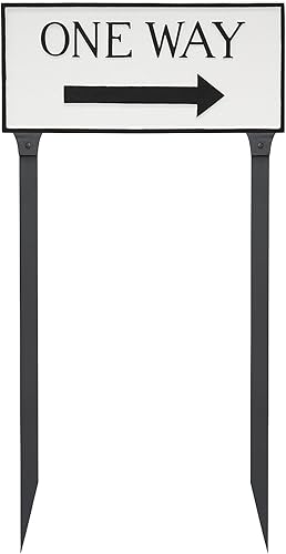 Miniatura 8 de Placa de metal fundido con flecha - Letrero unidireccional con flecha - Letrero de pared o césped - Resistente a los rayos UV - Revestimiento en