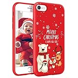 Eouine Christmas Case for OnePlus 5T case Red Silicone Shockproof Phone Case with Merry Xmas...