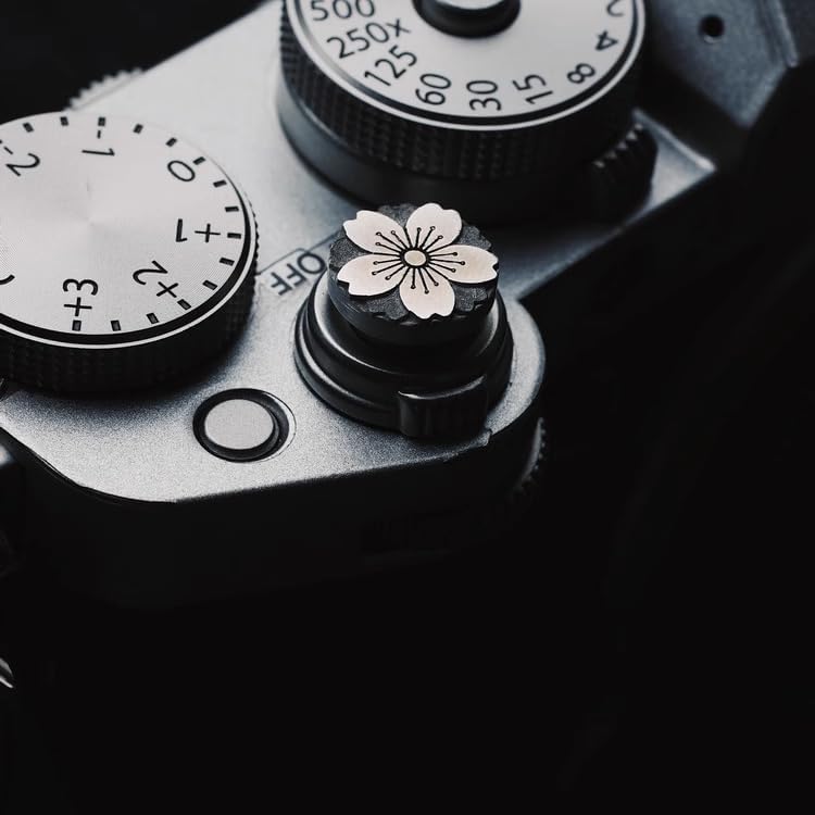 Shutter Button, Handmade, Aluminium Alloy, Shutter Release Button Compatible with Fujifilm Camera, Release Button Replacement (Metal-Flower) - Image 2