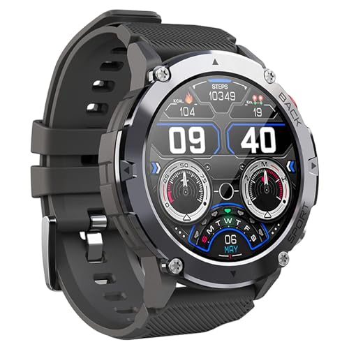 findtime Orologio connesso uomo donna 1.32 Smartwatch Sport Monitor Sonno Orologio Intelligente Pedometro Calorie, Impermeabile IP68 Cronometro GPS Condiviso 20 modalità Sport per Android iOS