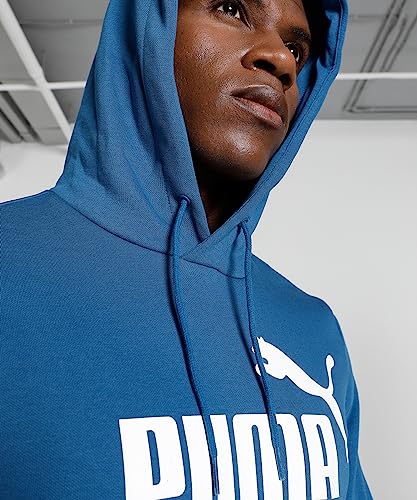 Image of Puma Cotton Men Ess Big Logo Hooded Neck Hoodie Fl (S) Mineral