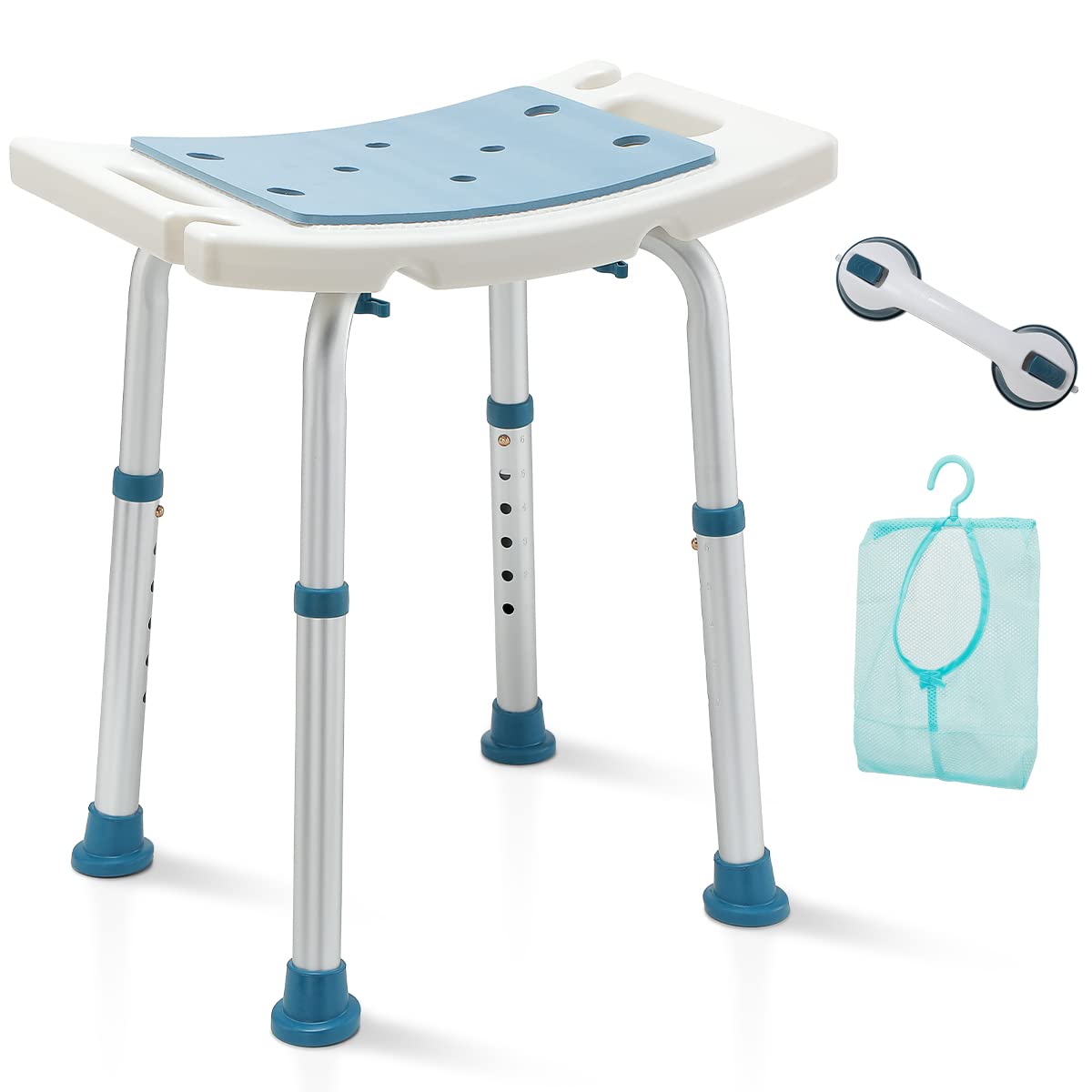 Buy Auitoa Shower Stool with Shower Head Holder and Handles, ToolFree