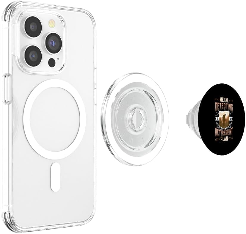 Metal Detecting is My Retirement Plan Metal Detector PopSockets PopGrip for MagSafe image 3