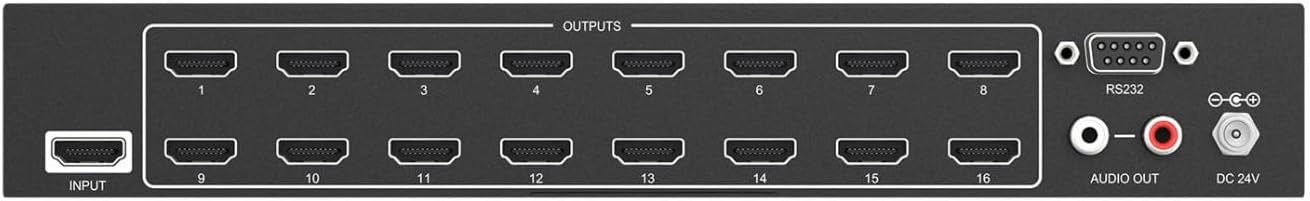 BZBGEAR 1x16 4K UHD HDMI Splitter/Distribution Amplifier with Downscaling and AOC Supported - BG-UHD-DA1X16