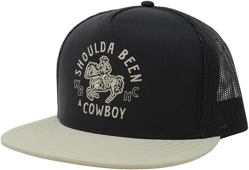 WHISKEY BENT HAT CO. Shoulda Been Adjustable Snapback Hat Black/Tan