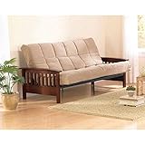 Better Homes & Gardens' Neo Mission Futon, Brown. Solid Wood Arm Futon with Walnut Finish. (Walnut Finish)