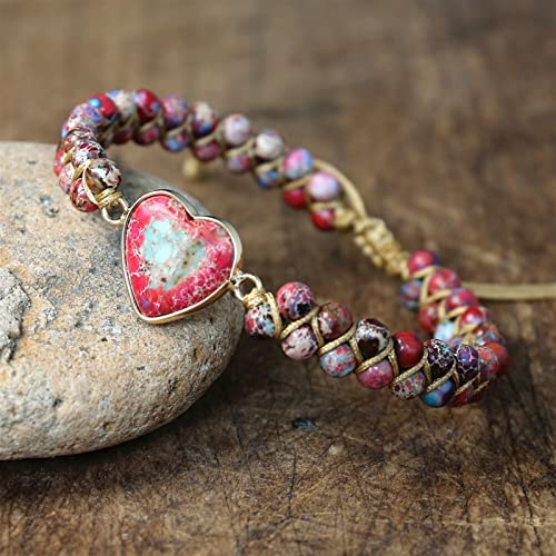 Bracelet amant wrap en pierre impériale pour un cadeau romantique