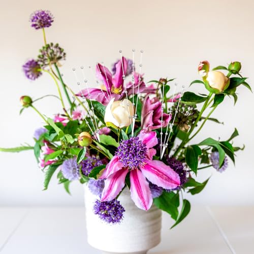 image for QfwdfcTrenz 50PCS String Pearl Sticks Pearls for Christmas Decor, Silv