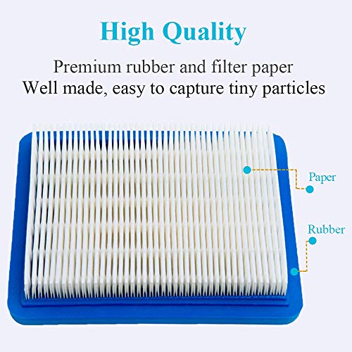 Hoodell 10 Pack 491588S Air Filter + 394358 Fuel Filter Compatible With Briggs And Stratton 491588 4915885, Toro 20332, Craftsman 33644, Pro Performance For Push Lawn Mower #TOP4