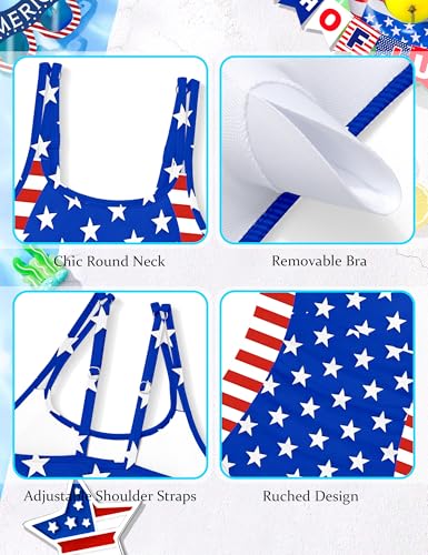 Image of CRISONE Girls One Piece Swimsuits Adjustable Straps Bathing Suit Color Block Padded Pool Beach Swimwear 9-16Y