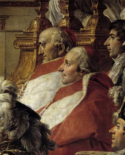 Art Tableau le sacre de Napoléon détail cardinaux Jacques Louis David image sur toile 60x90