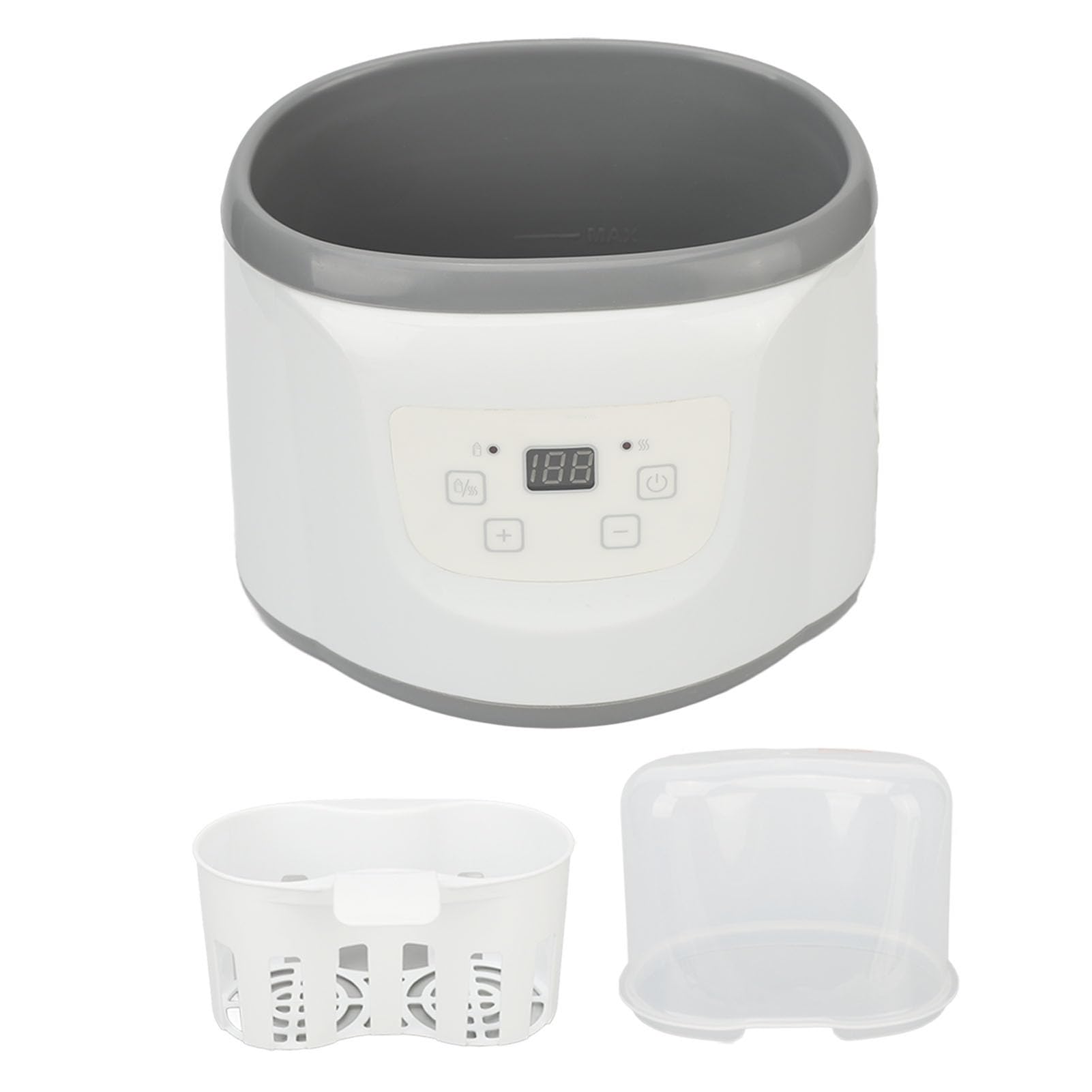 Scalda Olio da Massaggio, Scalda Crema Multifunzione con Controllo della Temperatura 4 in 1 Casa per Latte con Misurino Display Digitale (Spina UE 220V)