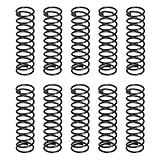 uxcell 20Pcs Compression Spring, 10mm OD, 1.2mm Wire Size, 35mm Free Length, Spring Steel Construction Extended Mechanical Compression Springs for Shop and Home Repairs, Black