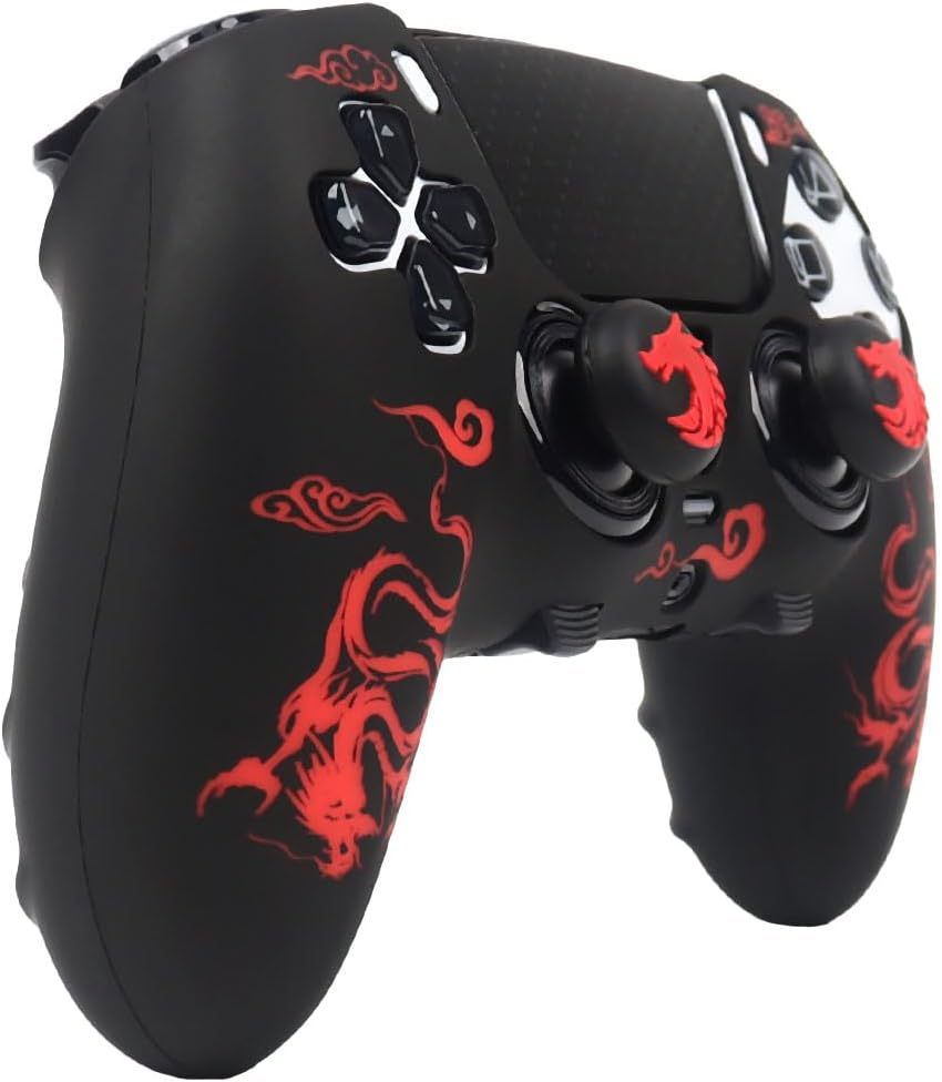 RALAN Dragon Silicone Controller Skins with 2 Thumb Gripsr Compatible with PS5 Dualsense Edge Controller Play Station 5 Accessories, Sweat-Proof Anti-Slip Cover Skin Protecto - Image 3