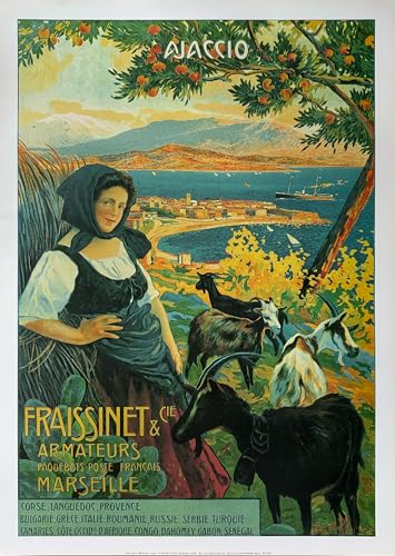 Affiche vintage Ajaccio Dellepiane 50x70 poster Corse