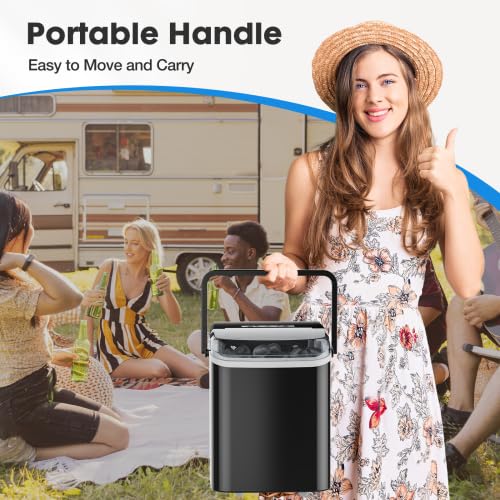 Fabricadora de hielo portátil 26 lbs 24h negra miniatura 2