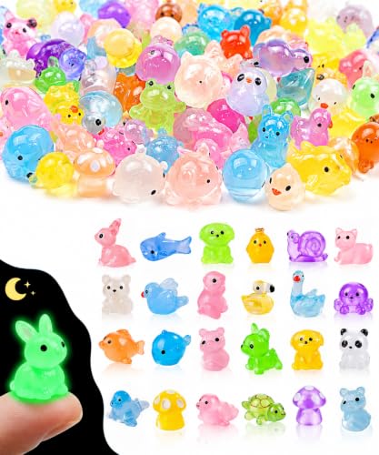 Teenzee 130 pcs Mini Resin Animals Variety Desk Pets Tiny Animals Figures Miniature Little Small Animal Figurines Bulk for Micro Fairy Garden Landscape Accessories Hide Crafts Decor Aquarium