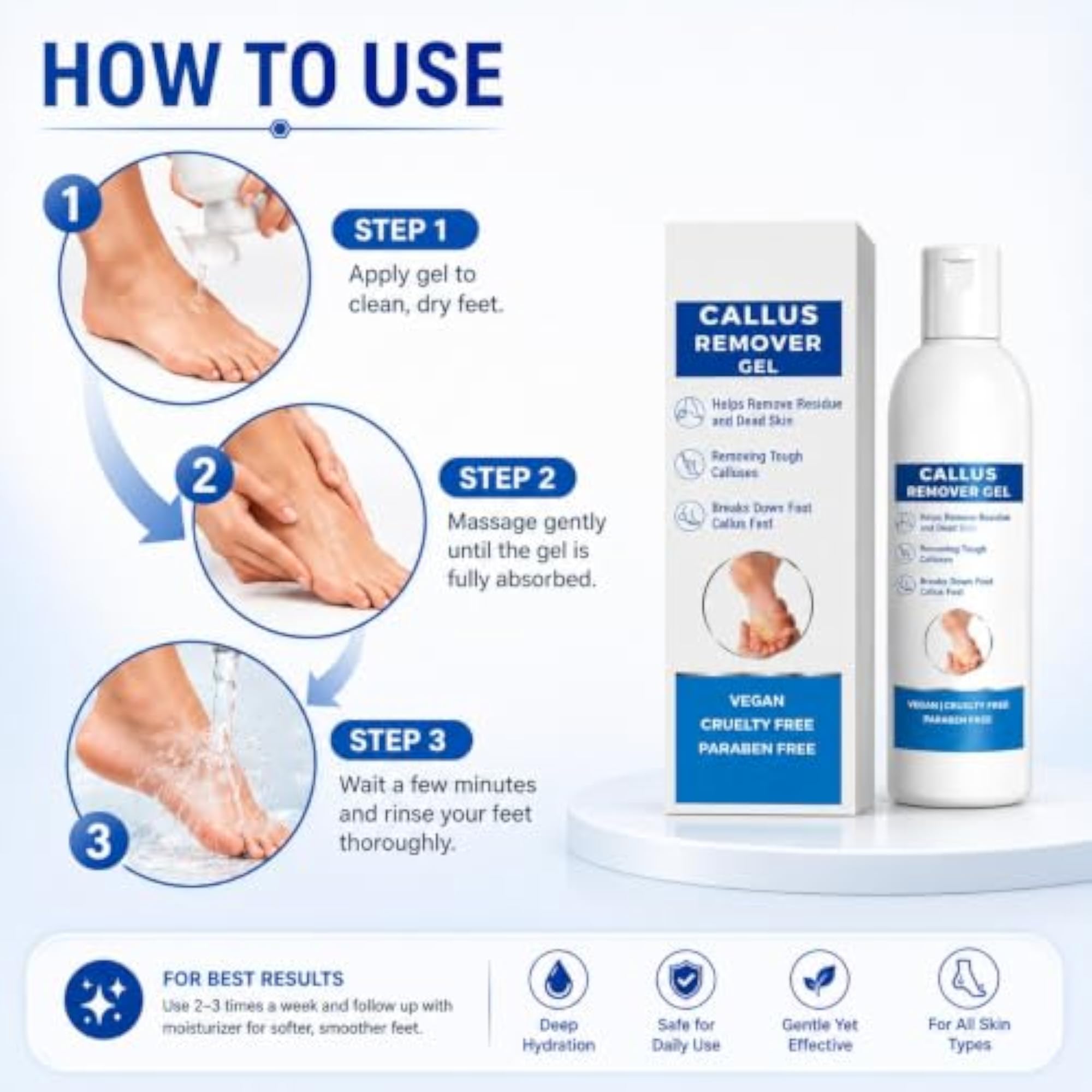 Foot Callus Remover Gel for Feet & Hands