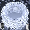 Ollny Christmas Lights Outdoor 800LED 262FT, Cool White Plug in Fairy Lights with Remote, 8 Modes Waterproof Timers Dimmable LED String Lights for Indoor House Outside Bedroom Patio Balcony
