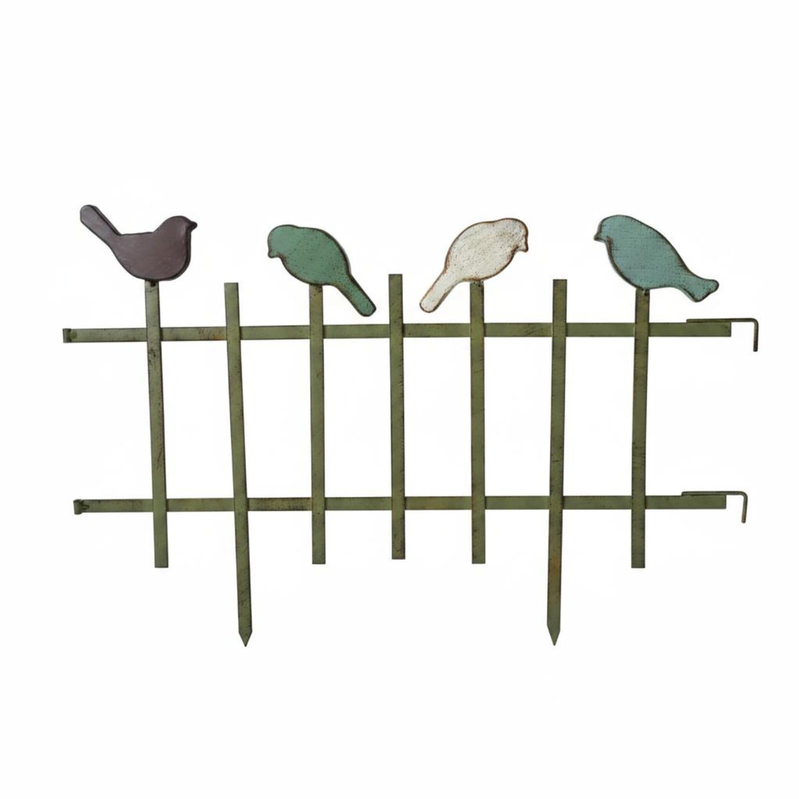 Bordure de jardin fer rétro verte Gralara treillis métallique extérieur