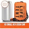 Go Time Gear Survival Life Tent 2 Person Mylar Emergency Shelter Tube Tent + Paracord All-Weather Protection for Camping, Hiking, Survival Kits Includes Emergency Whistle
