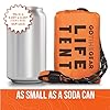 Go Time Gear Survival Life Tent • 2 Person Mylar Emergency Shelter Tube Tent + Paracord • All-Weather Protection for Camping, Hiking, & Survival Kits • Includes Emergency Whistle #3