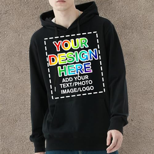 huale POD Sweat à Capuche Unisexe Personnalisable avec Texte, Photo et Logo – vue 8