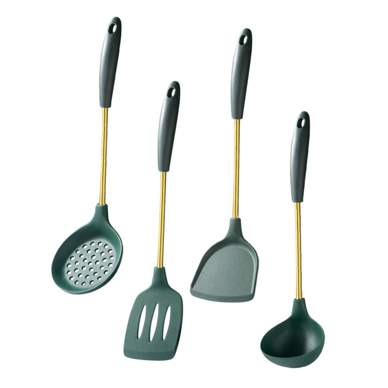 Spatole in Acciaio Inox Utensili da Cucina Antiaderente Pratico e Resistente Facile da Lavare Acqua per Soffriggere e Brasare per Appendere