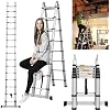 (Silver) 2.5M+2.5M=5M/16.5FT A|Frame Ladder