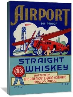 Airport Straight Whiskey 16" x 24" Gallery Wrapped Canvas Wall Art
