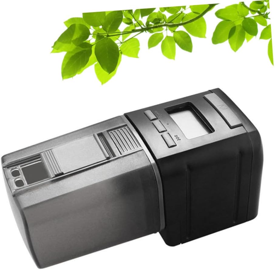 Outanaya Automatic Fish Feeder for Aquarium and Pond, Programmable Timer Feeding Device with Abs Material, Compact Size, Suitable for Freshwater Fish Tanks and Outdoor Ponds