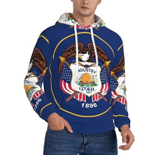 Sweat à capuche Utah pour homme avec cordon de serrage et manches longues