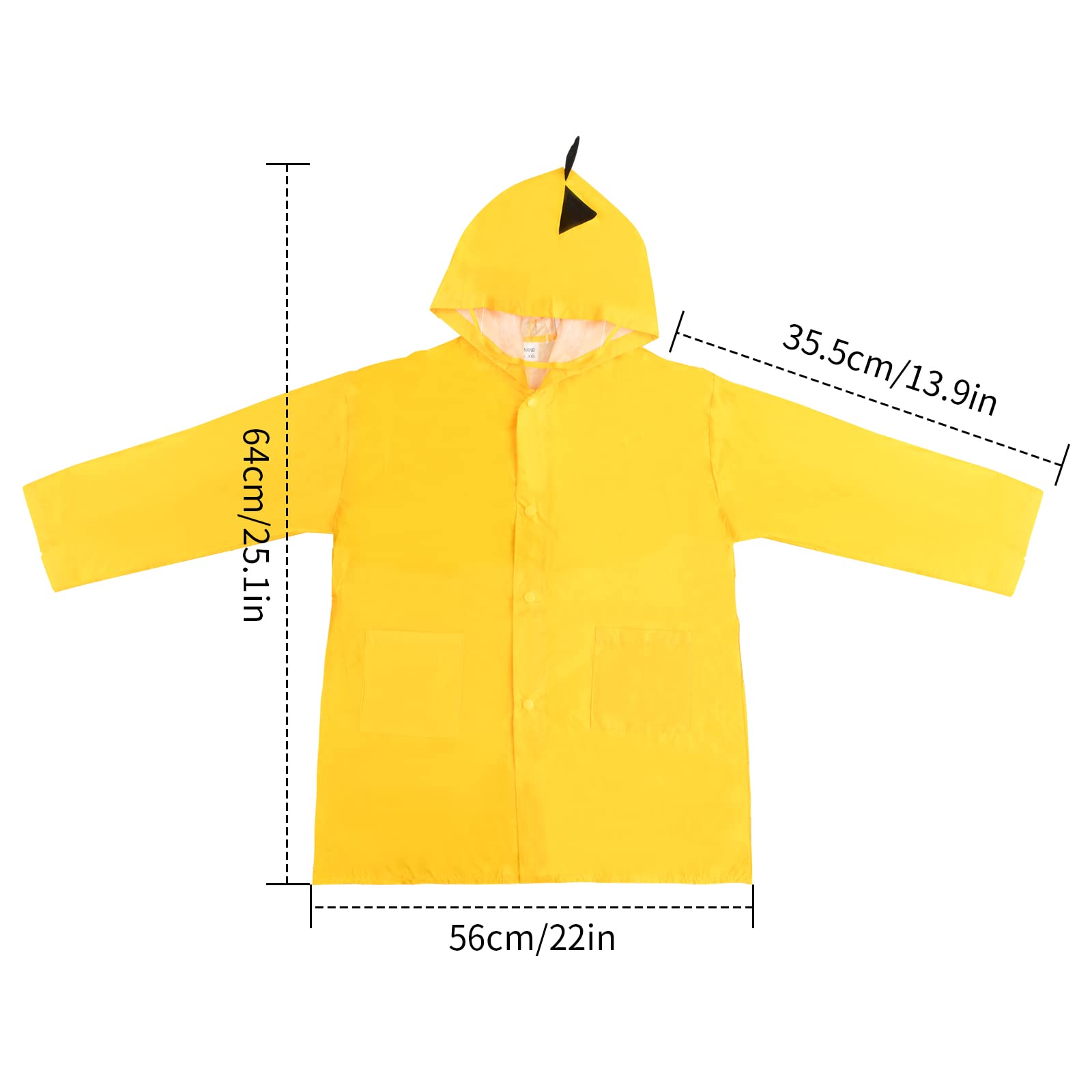Infantiles Chubasquero, Impermeable Abrigo Ropa Poncho de Lluvia para Niños Niñas, 5-8 Años Chaquetas Traje Capa de Lluvia con Capucha para al Aire Libre Ciclismo Cámping Senderismo