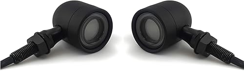 Miniatura 8 de Luces traseras LED para motocicleta, paquete de 2 unidades, Reto Round 40 Leds ámbar rojo luz de freno intermitentes intermitentes universales para