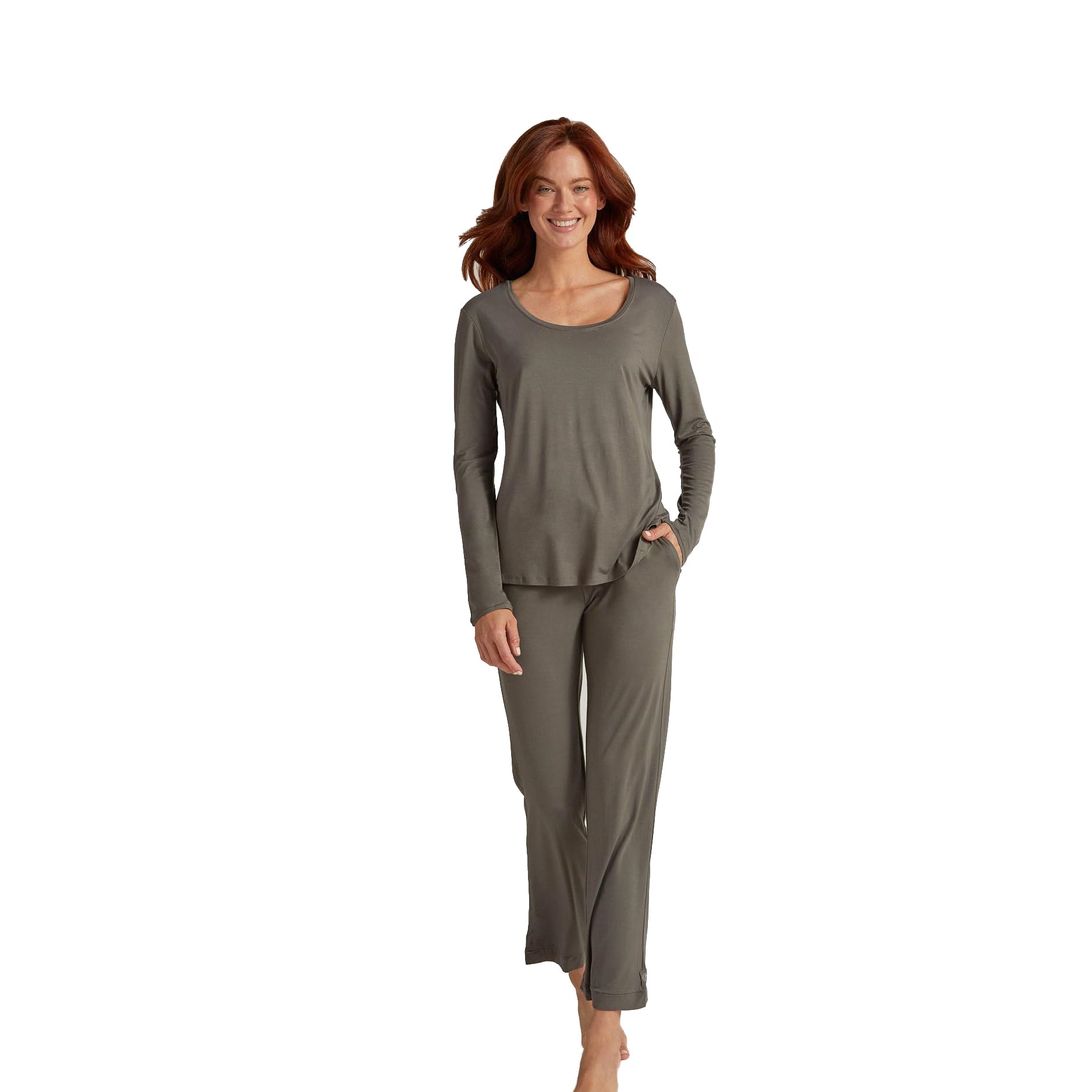 Dreamwear Bamboo Long Pants (Small, Earl Grey)-image-22