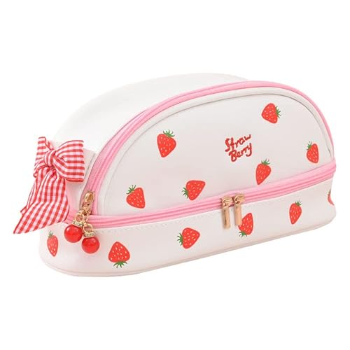 Donloise Estojo de Lápis de Grande Capacidade Kawaii, Bolsa de Papelaria, Bolsa de Cosméticos Japone