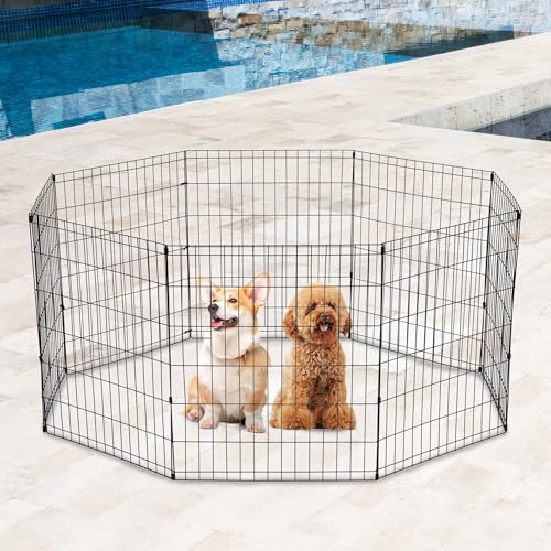 Image of FDW | Dog Playpen | 30 inch, 8 Panels | Heavy Duty Metal Pet Exercise Pen