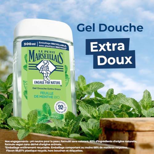 Le petit marseillais gel douche extra doux feuille de bio 300ml - vue 2
