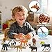 Safari Animals Figures Toys, Realistic Wild Zoo Animal Figurines, Plastic African Jungle Animals Playset for Kids Toddlers, 21Pcs Safari Toys Birthday Gifts for Boys Girls