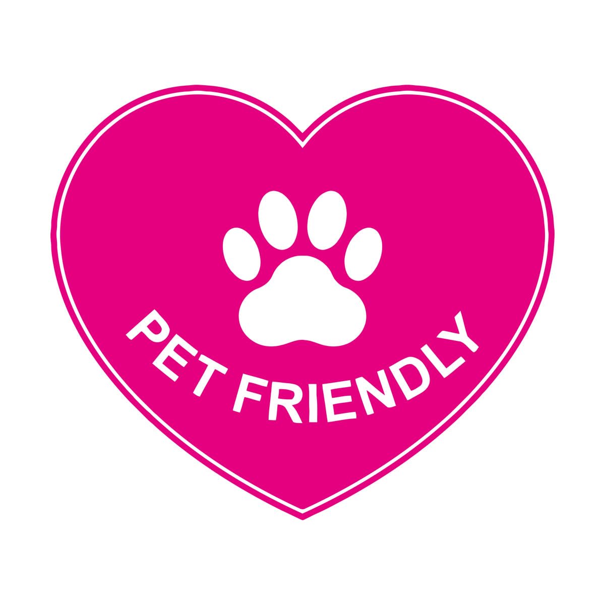 Wall Decals Paster Paper Pet Friendly Sign Animal Love Cafe Lounge Store 54x61.7cm Multiple Size Options Large Rosered