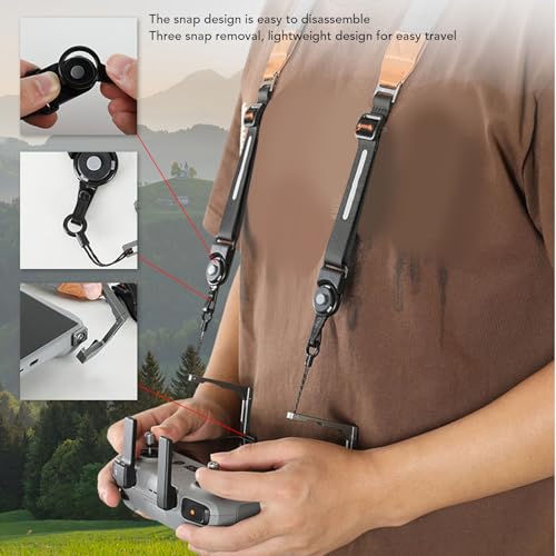 Sangle de télécommande drone premium en cuir PU avec boucles robustes Fafeims