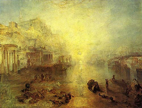 Huile sur toile faite à la main paysage romantique Turner Ovide banni