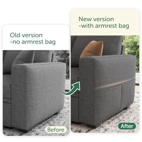 Image of HONBAY Modular Sectional Sleeper Sofa with Pull Out Couch, Oversized U Shaped Sleeper Pull Out Bed with Storage Sectional Couches for Living Room - Dark Grey