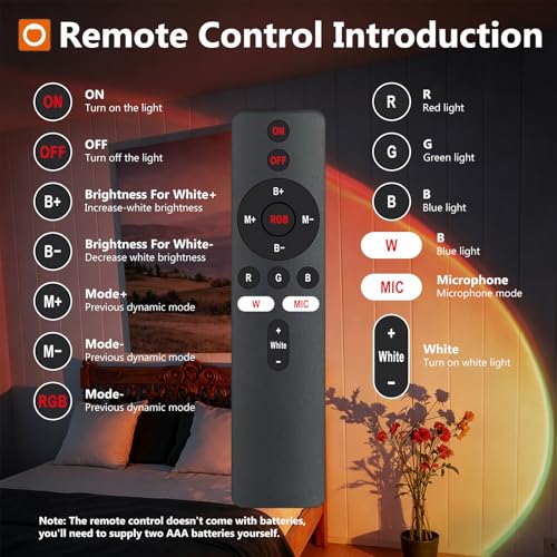 Image of Sunset Lamp Projector with Remote Control, Multiple Colors LED APP Control Sunset Light Three Control Methods Night Light for Room Decor /Christmas Gift /Photography /Party /Bedroom Decor